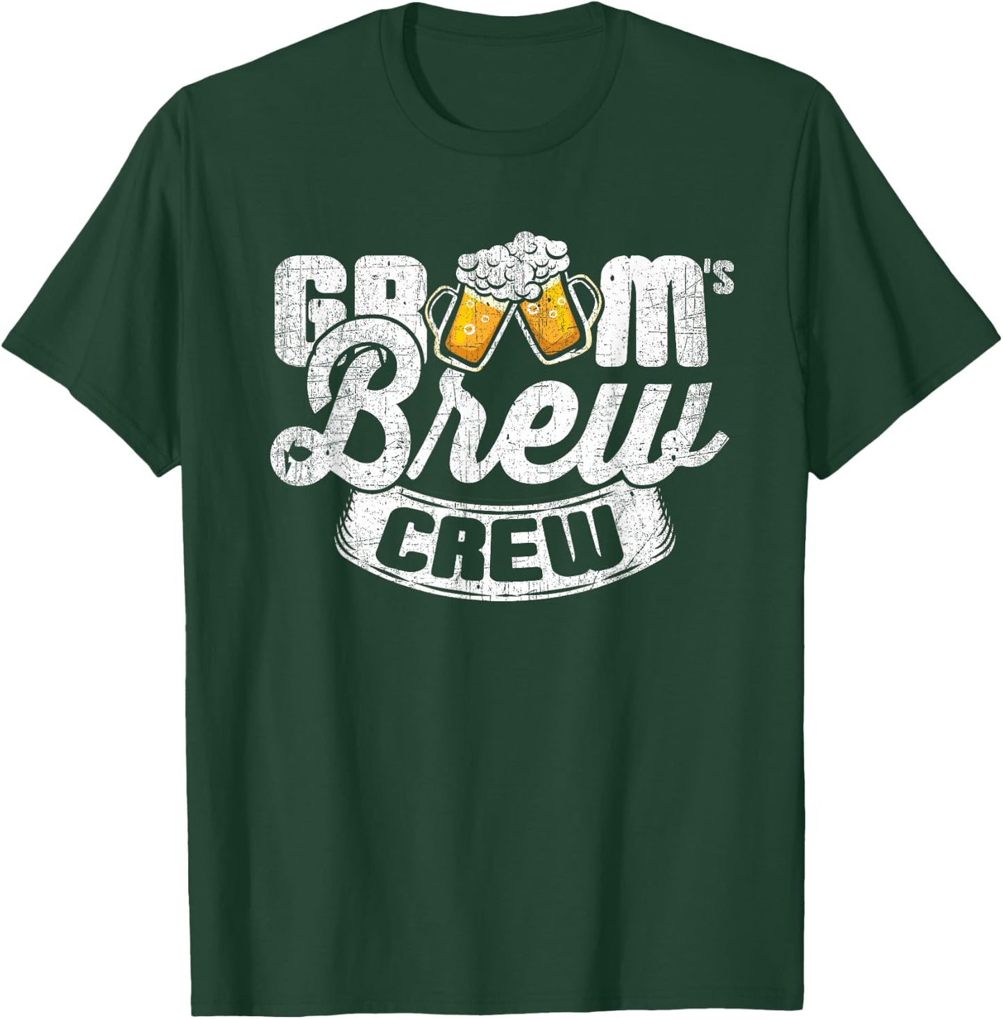 Grooms Brew Crew - Groomsmen & Best Man T Shirt T-Shirt - T-Shirt | Forest