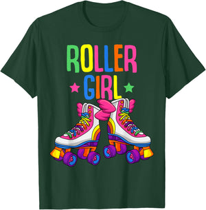 Roller Girl Roller Skates Roller Skates Girls T-Shirt - T-Shirt | Forest