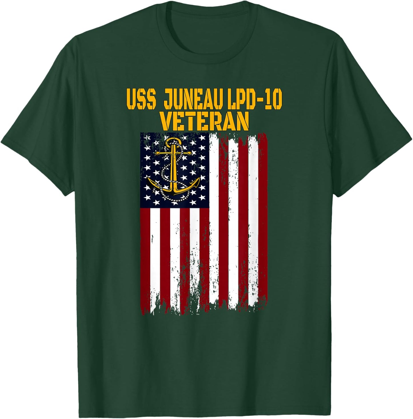 USS Juneau LPD-10 Amphibious Transport Docks Veterans Day T-Shirt - T-Shirt | Forest