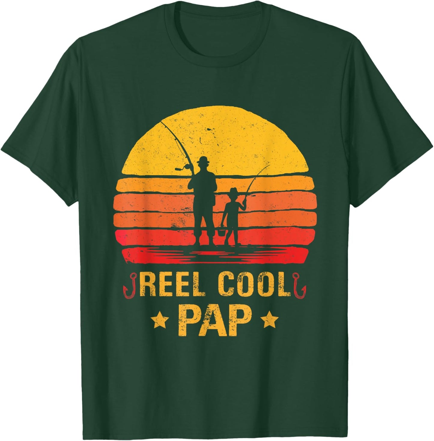 Reel Cool Pap Fishing Fathers Day T-Shirt - T-Shirt | Forest