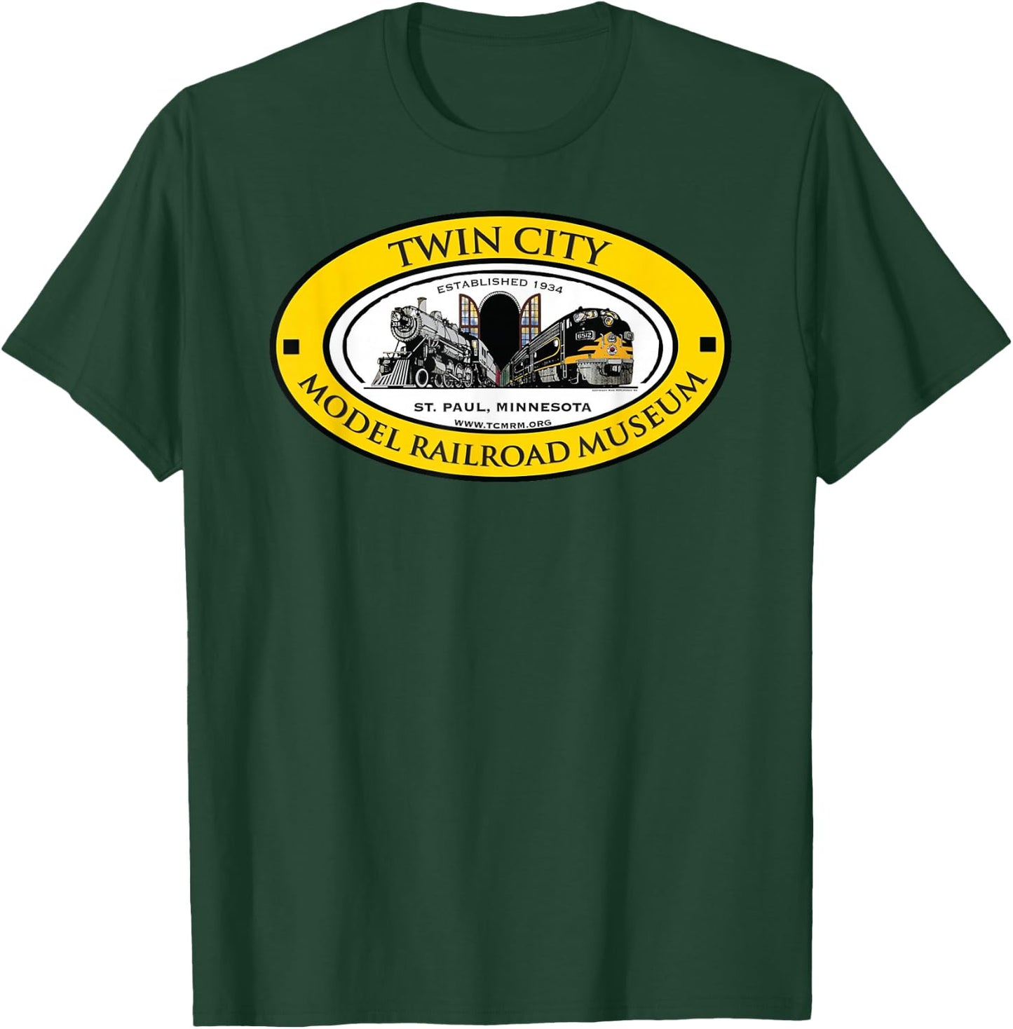 Twin City Model Railroad Museum T-Shirt - T-Shirt | Forest