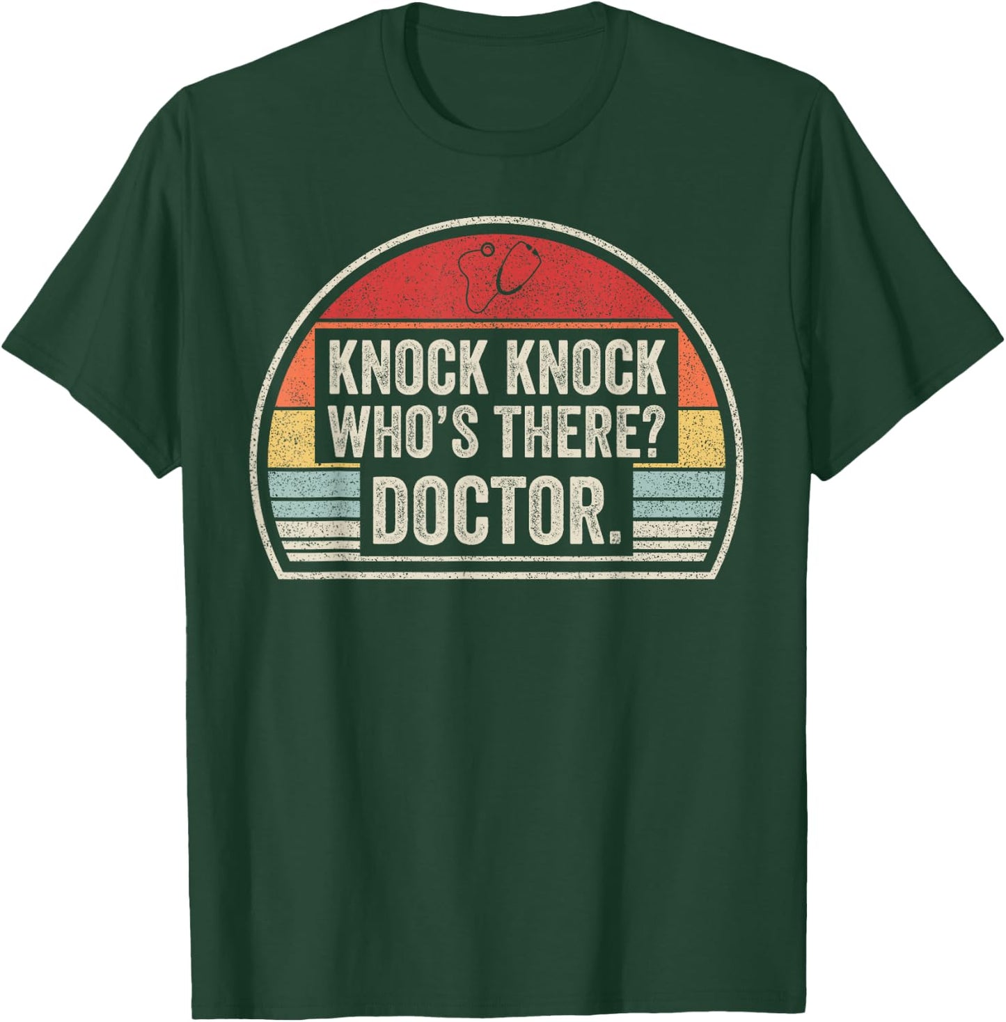 Vintage Retro Knock Knock Who's There Doctor T-Shirt - T-Shirt | Forest