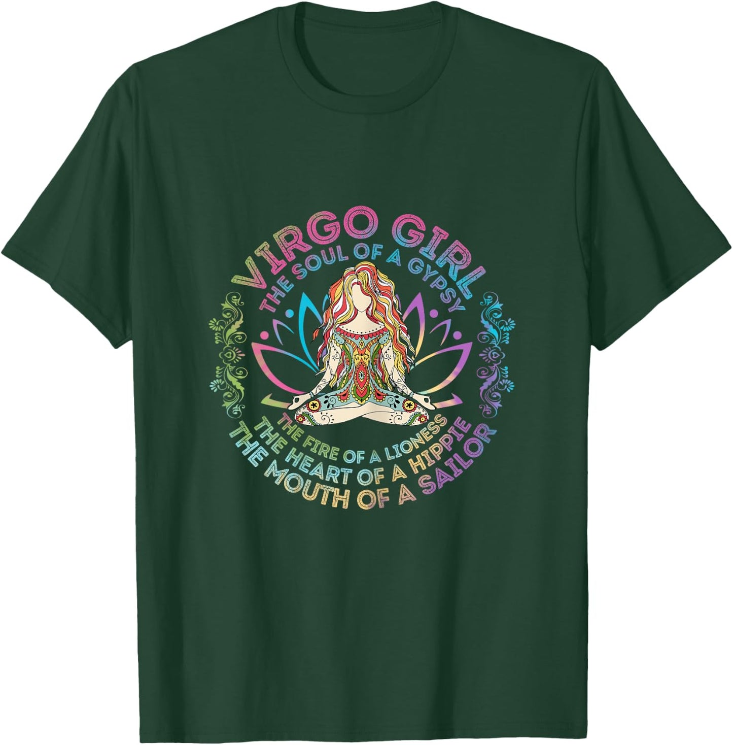 Virgo Girl The Soul Of A Gypsy Birthday Hippie Soul T-Shirt - T-Shirt | Forest