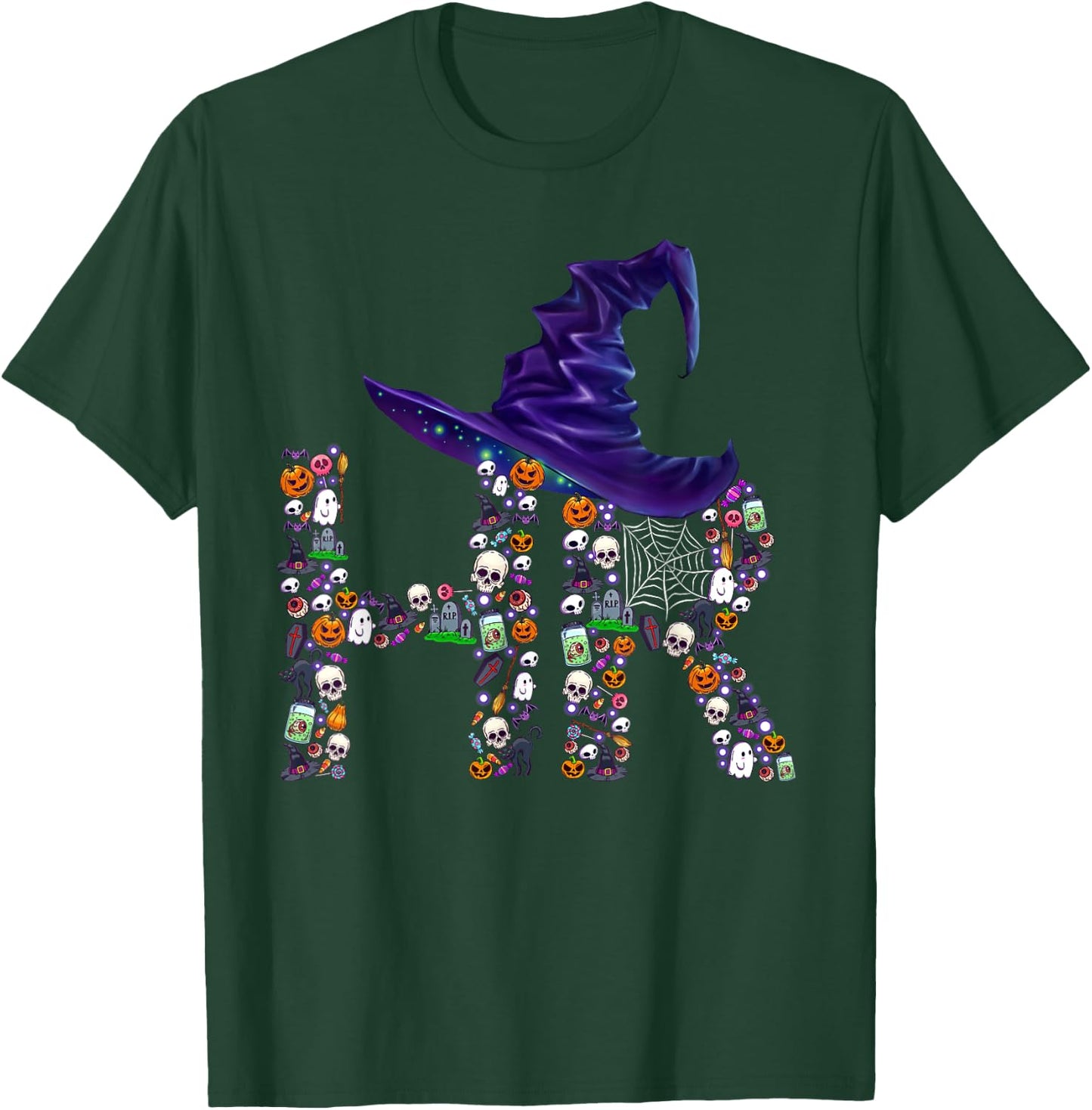 Funny HR Witch Human Resources Pumpkin Halloween Costume T-Shirt - T-Shirt | Forest