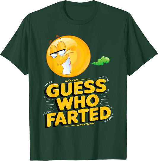 Embarrassing Emoticon Poop Gag Fart Machine Guess Who Farted T-Shirt - T-Shirt | Forest