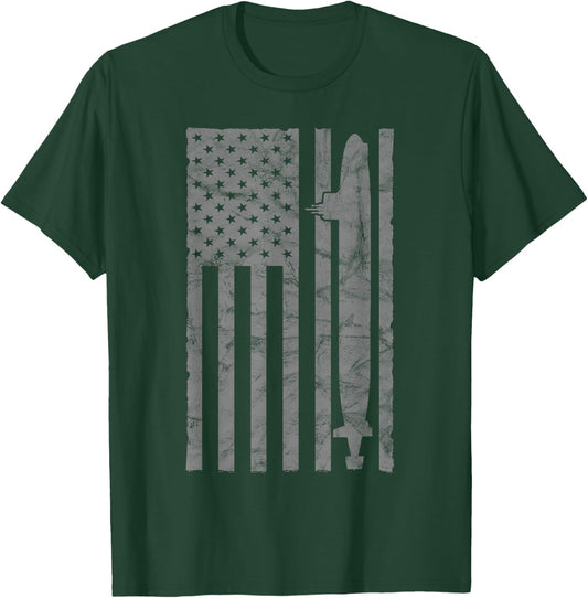 Virginia Class SSN Attack Submarine Vintage Flag T-Shirt - T-Shirt | Forest