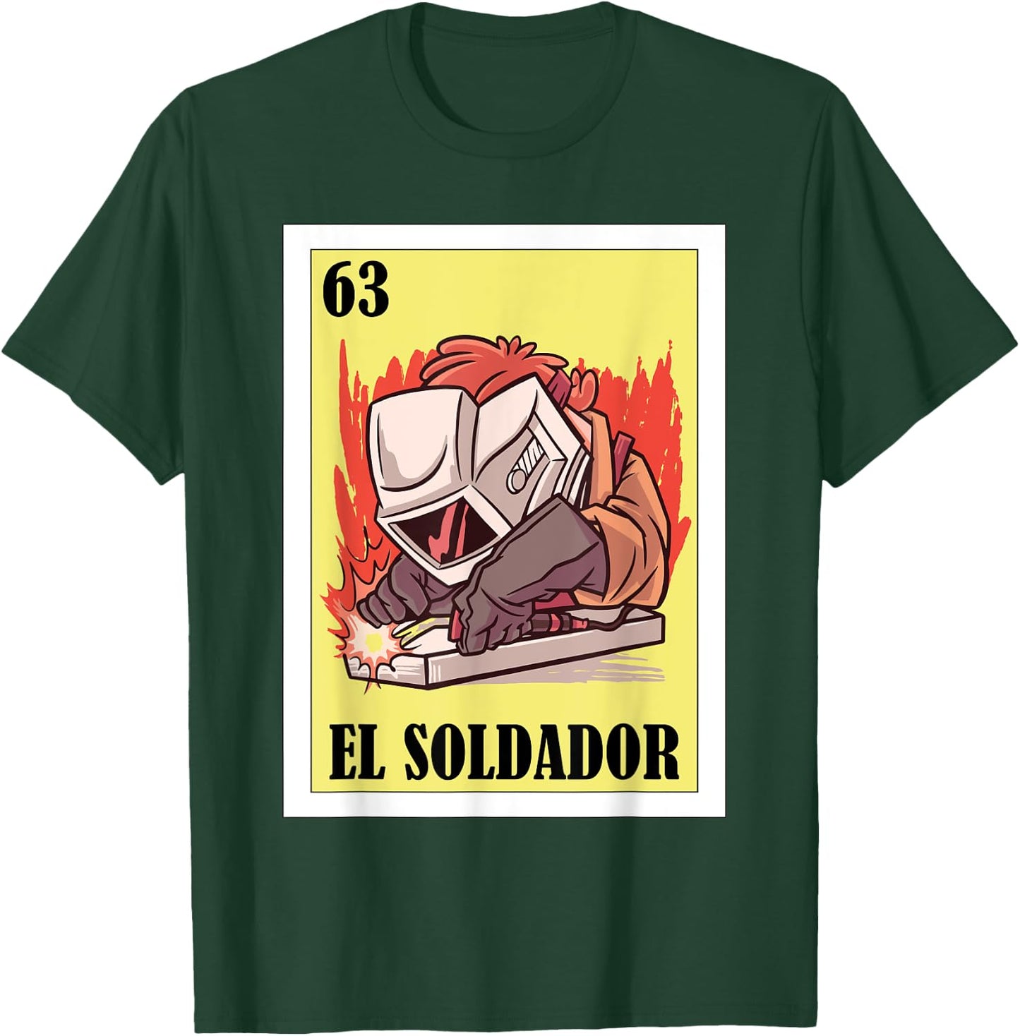 Funny Mexican Welding Design for Welders - El Soldador T-Shirt - T-Shirt | Forest