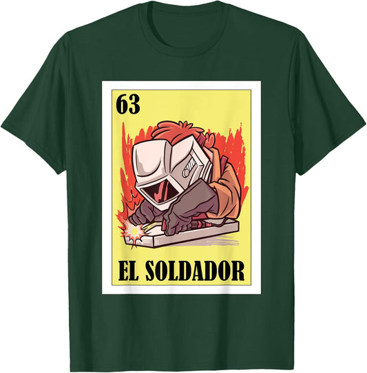 Funny Mexican Welding Design for Welders - El Soldador T-Shirt - T-Shirt | Forest
