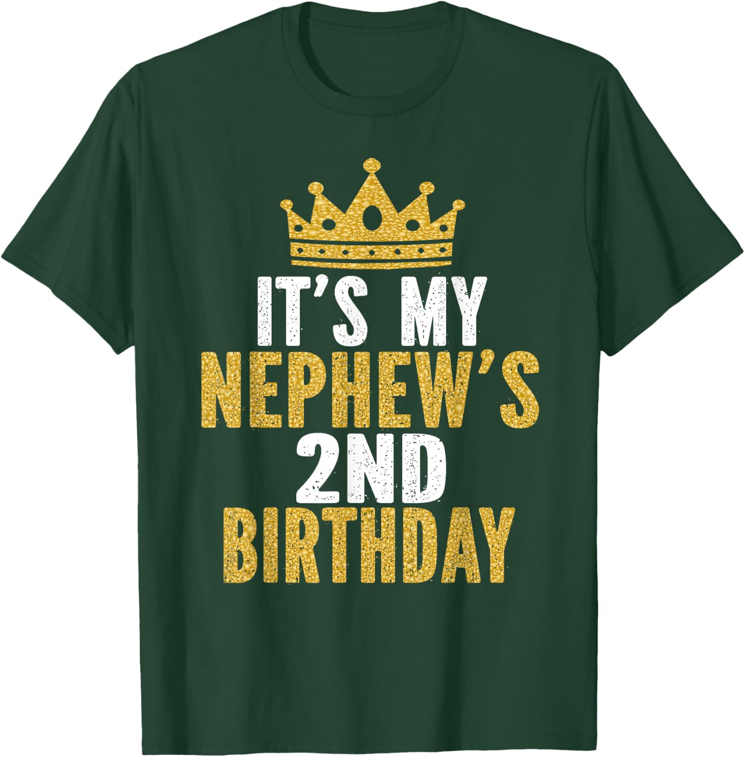 It's My Nephew's 2nd Birthday 2 Years Old Family Matching T-Shirt - T-Shirt | Forest