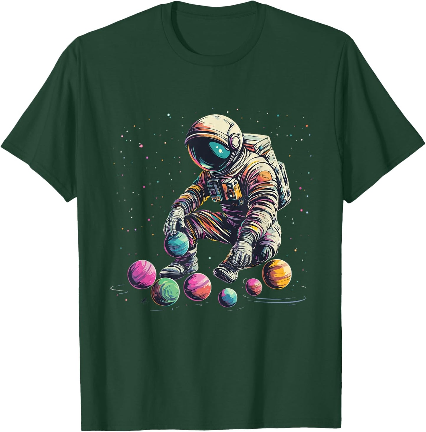 Space Explorer Astronaut Planets Solar System T-Shirt - T-Shirt | Forest