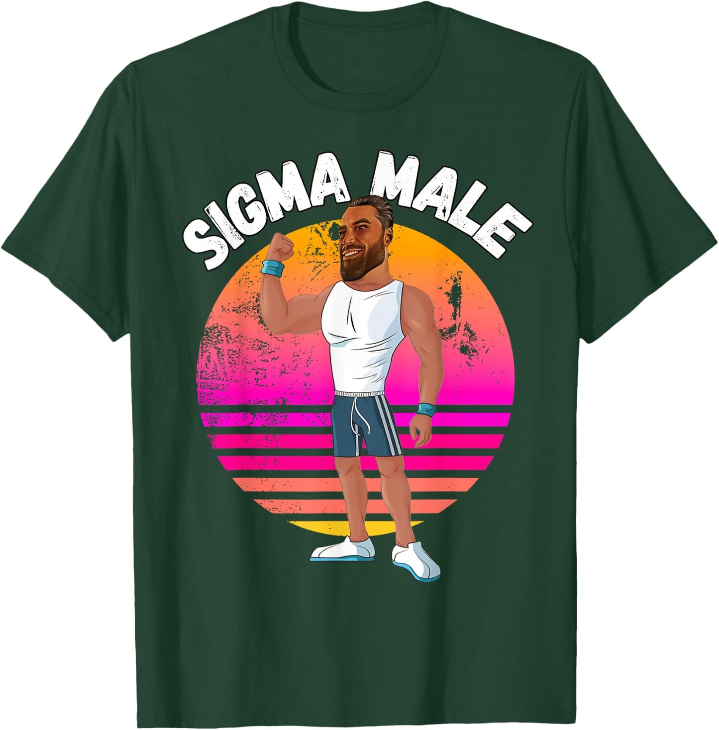 Gigachad Sigma Male Bodybuilder Giga Chad Sigma Grindset T-Shirt - T-Shirt | Forest