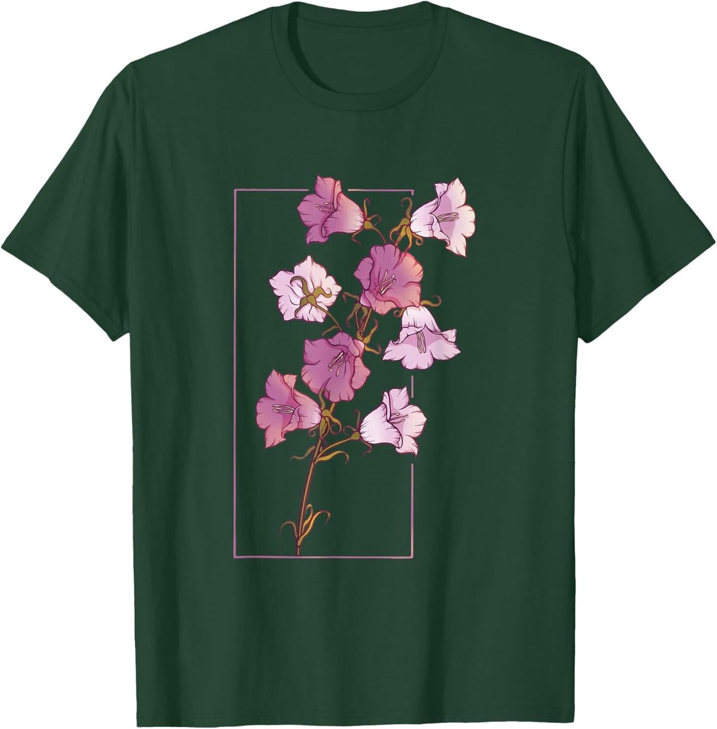 Floral Flower Bellflower Campanula Wildflower T-Shirt - T-Shirt | Forest