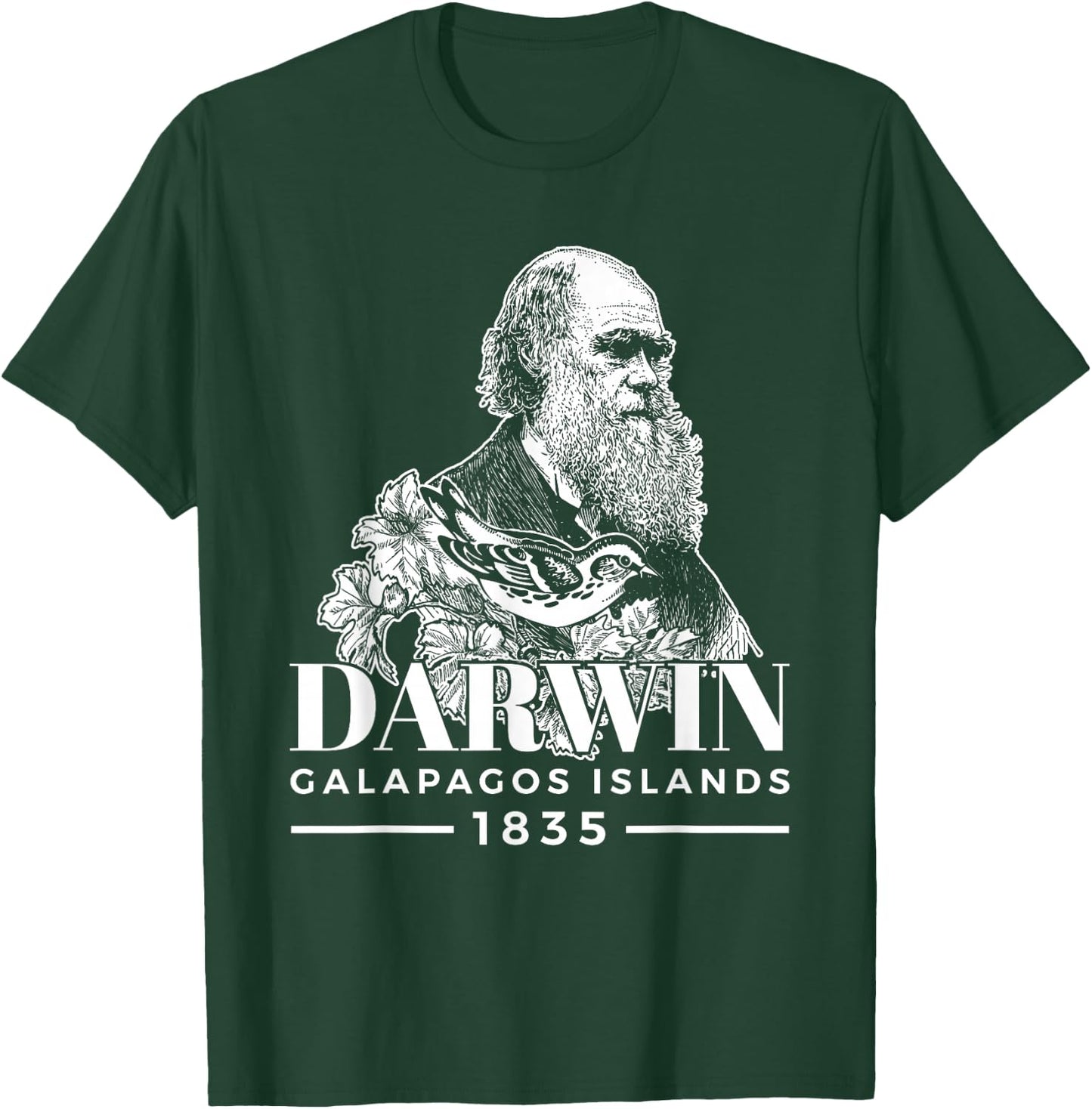 Charles Darwin Shirt Galapagos Island Science Evolution T-Shirt - T-Shirt | Forest