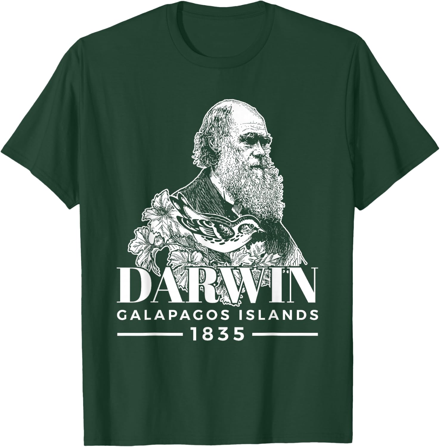 Charles Darwin Shirt Galapagos Island Science Evolution T-Shirt - T-Shirt | Forest