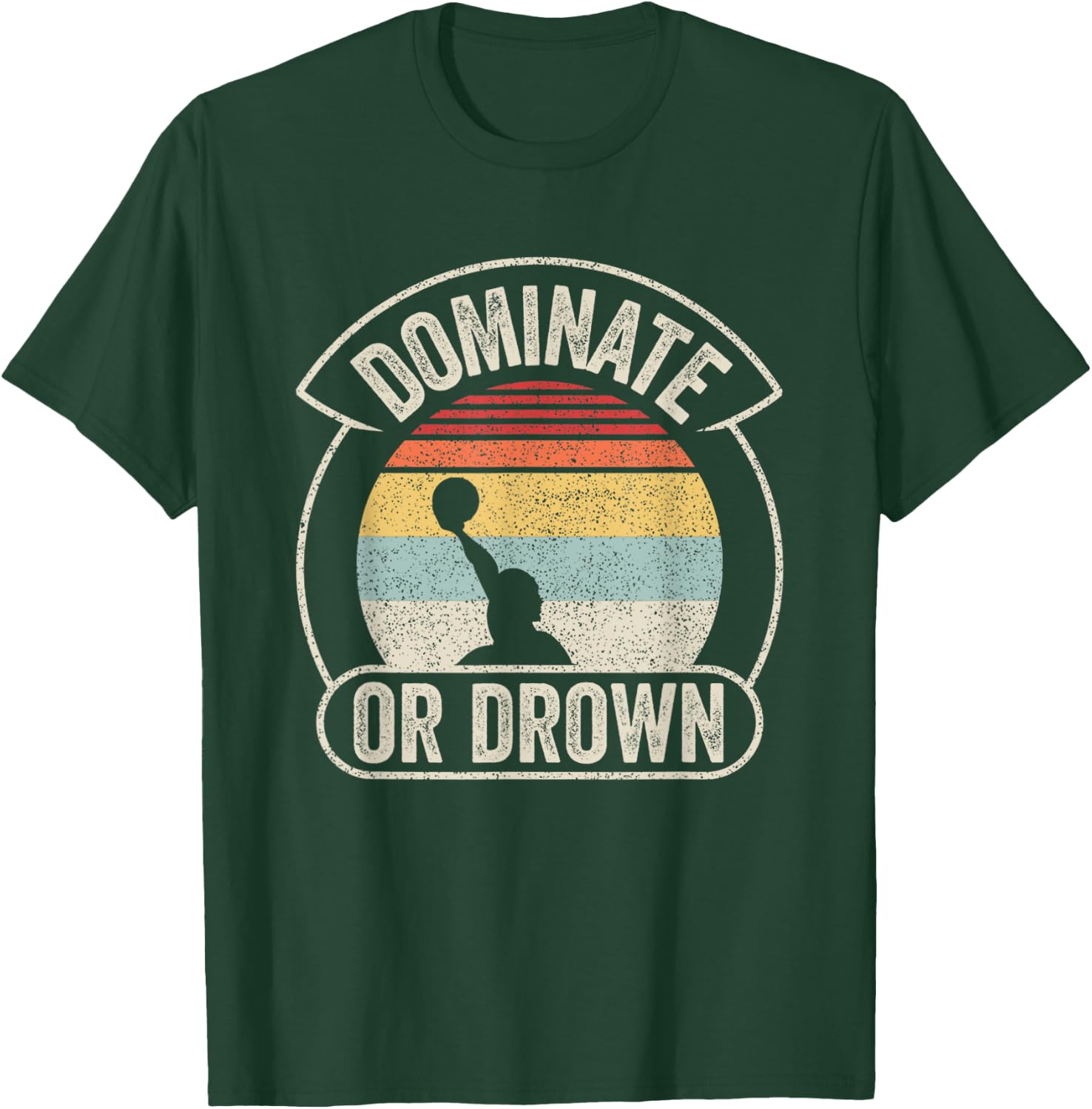 Water Polo Player Vintage Retro Water Polo T-Shirt - T-Shirt | Forest