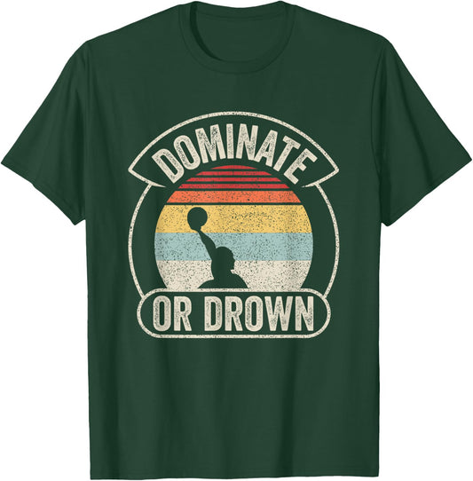 Water Polo Player Vintage Retro Water Polo T-Shirt - T-Shirt | Forest