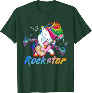Unicorn Rock star Guitar Rockin' music singer T-Shirt - T-Shirt | Forest