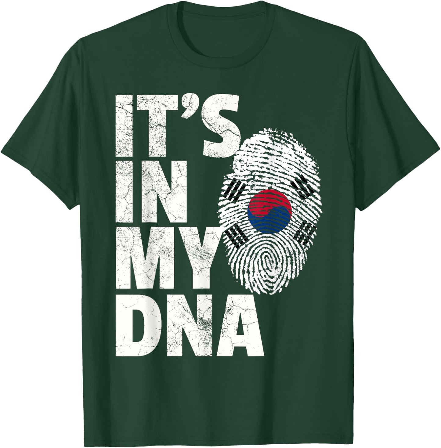 IT'S IN MY DNA South Korea Korean Flag T Shirt Gift Souvenir T-Shirt - T-Shirt | Forest