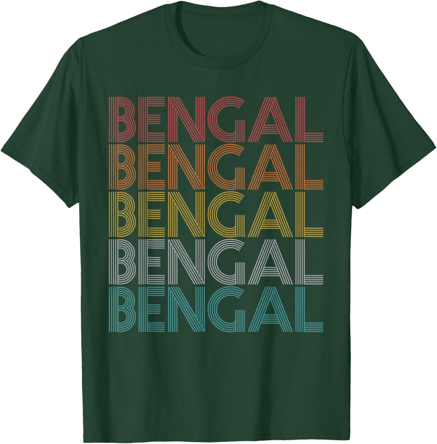 Retro Vintage Bengal T-Shirt - T-Shirt | Forest