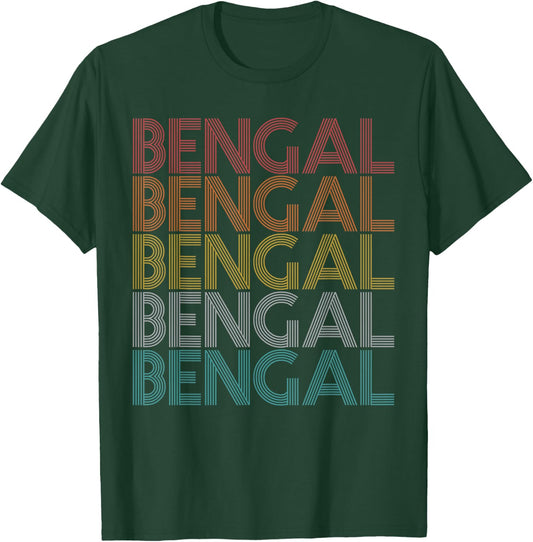 Retro Vintage Bengal T-Shirt - T-Shirt | Forest