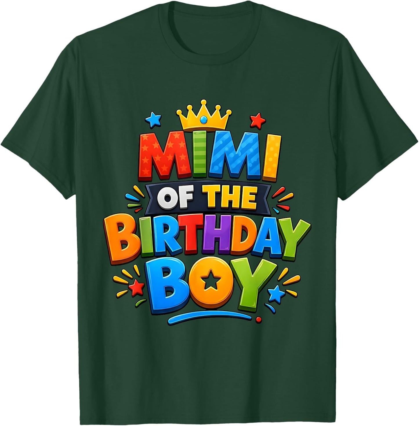 Mimi of The Birthday Boy Cute Family Birthday Party T-Shirt - T-Shirt | Forest