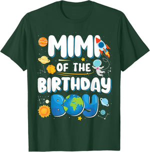 Mimi of The Birthday Boy Astronaut Family Space Planets T-Shirt - T-Shirt | Forest