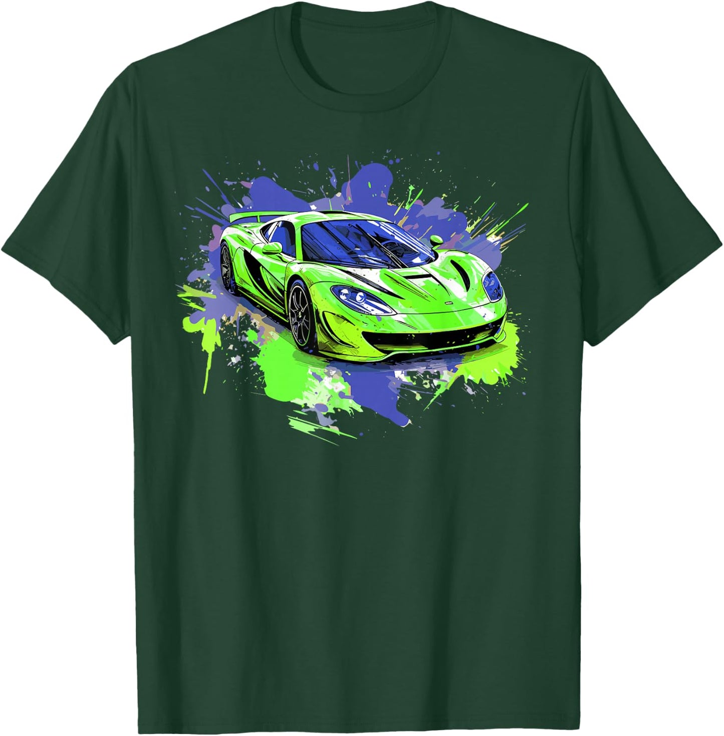 Exotic Concept Supercar Sports Car Luxury Hypercar Graphic T-Shirt - T-Shirt | Forest