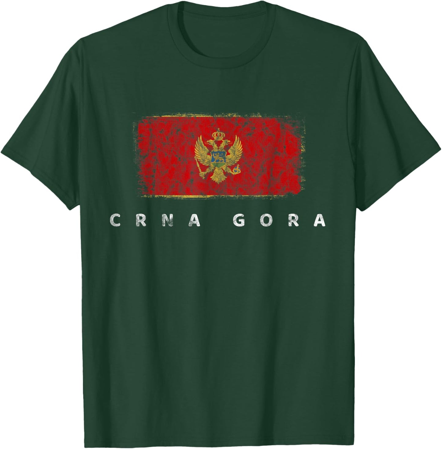 Crna Gora Montenegro Flag Montenegrin Pride Balkans Europe T-Shirt - T-Shirt | Forest