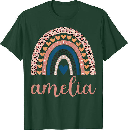 Amelia Amelia Name Birthday Shirt Gift T-Shirt - T-Shirt | Forest