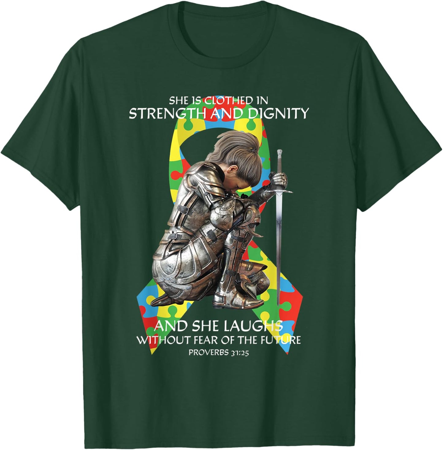 Autism Mom Shirt Christian Autism Awareness Shirts Women T-Shirt - T-Shirt | Forest