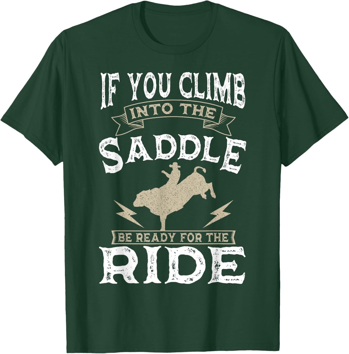 Bull Riding Rodeo Sport Cowboy Bull Rider T-Shirt - T-Shirt | Forest