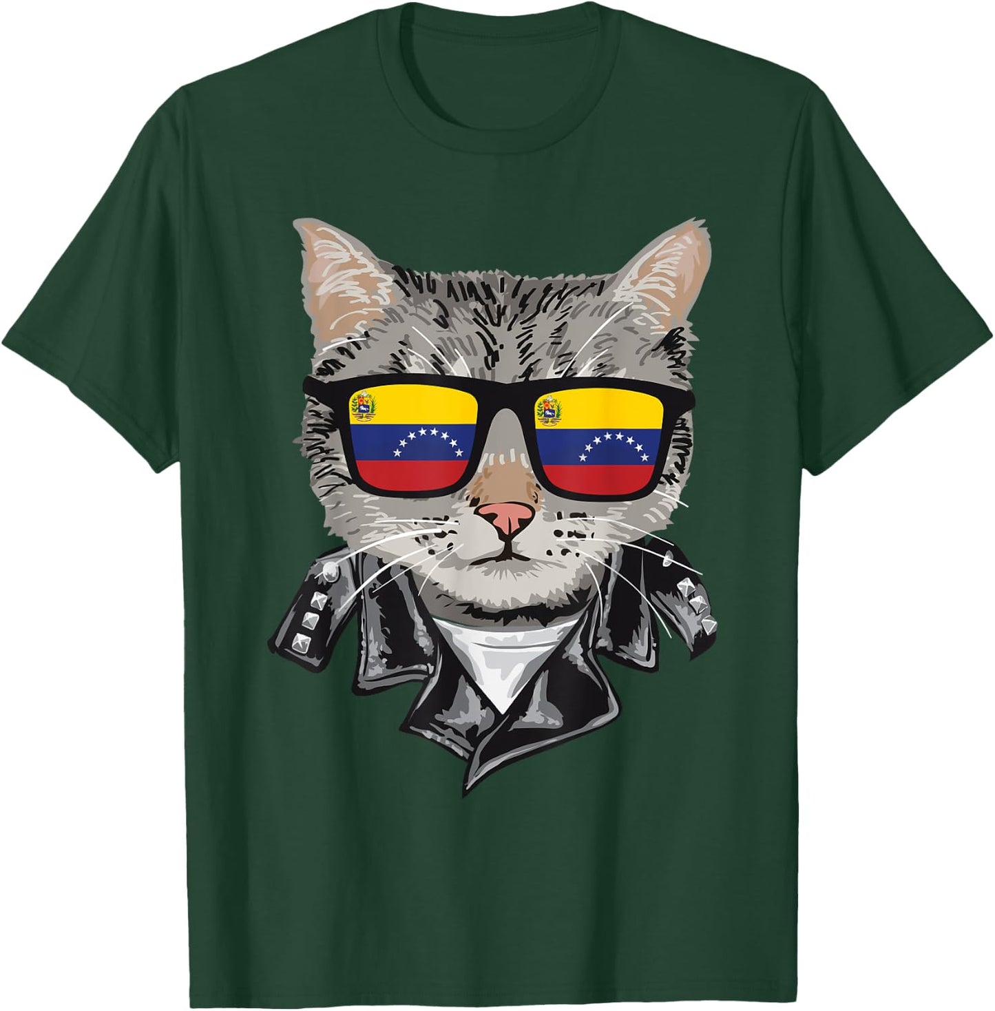 Cat Venezuela Flag Sunglasses - Cool Venezuelan Cat Women T-Shirt - T-Shirt | Forest