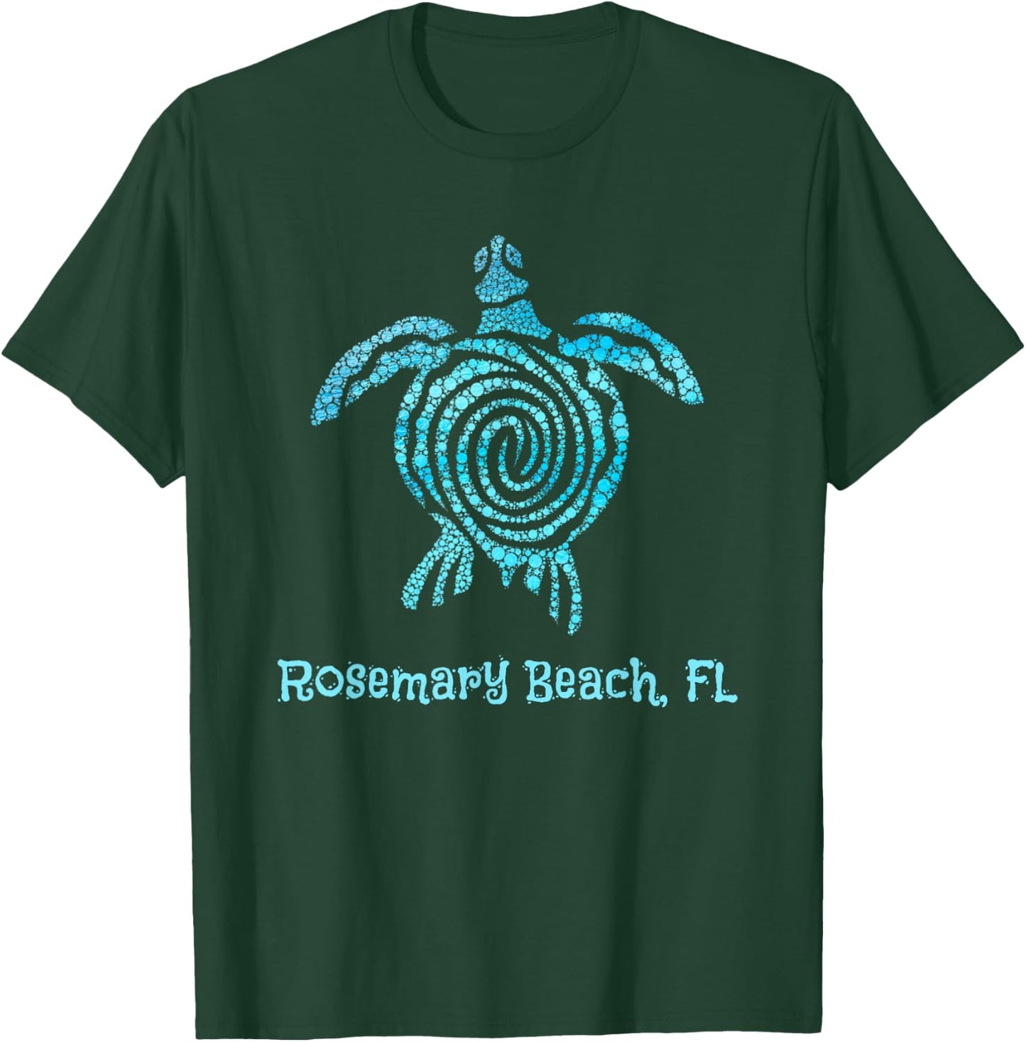 Beach Rosemary, FL Blue Bubble Tribal Save The Sea Turtle Men Women Kids T-Shirt - T-Shirt | Forest