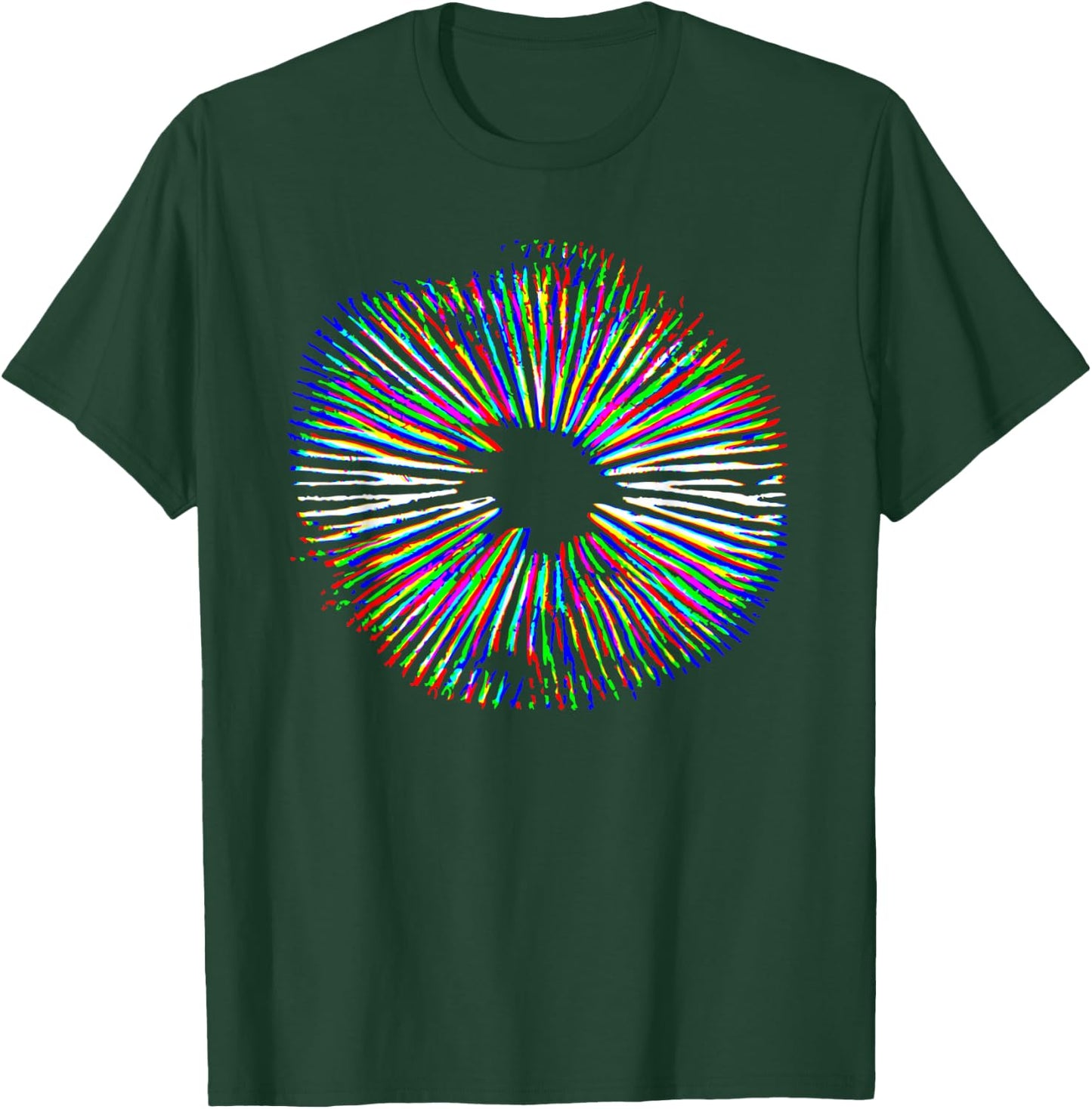 Psychedelic Mushroom Spore Print Mushroom Magic Present T-Shirt - T-Shirt | Forest