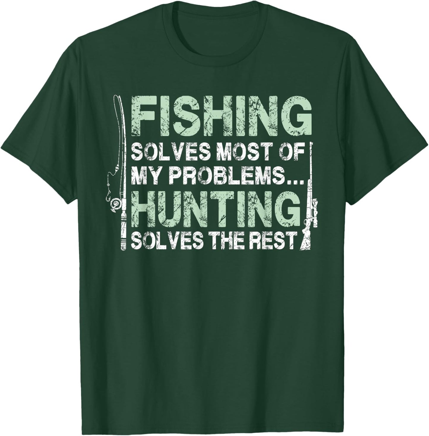 Funny Fishing Hunting Shirts Hunters and Fishermen T-Shirt - T-Shirt | Forest