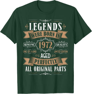 Legends Born In 1972 53rd Birthday 53 Years Old Bday Men T-Shirt - T-Shirt | Forest