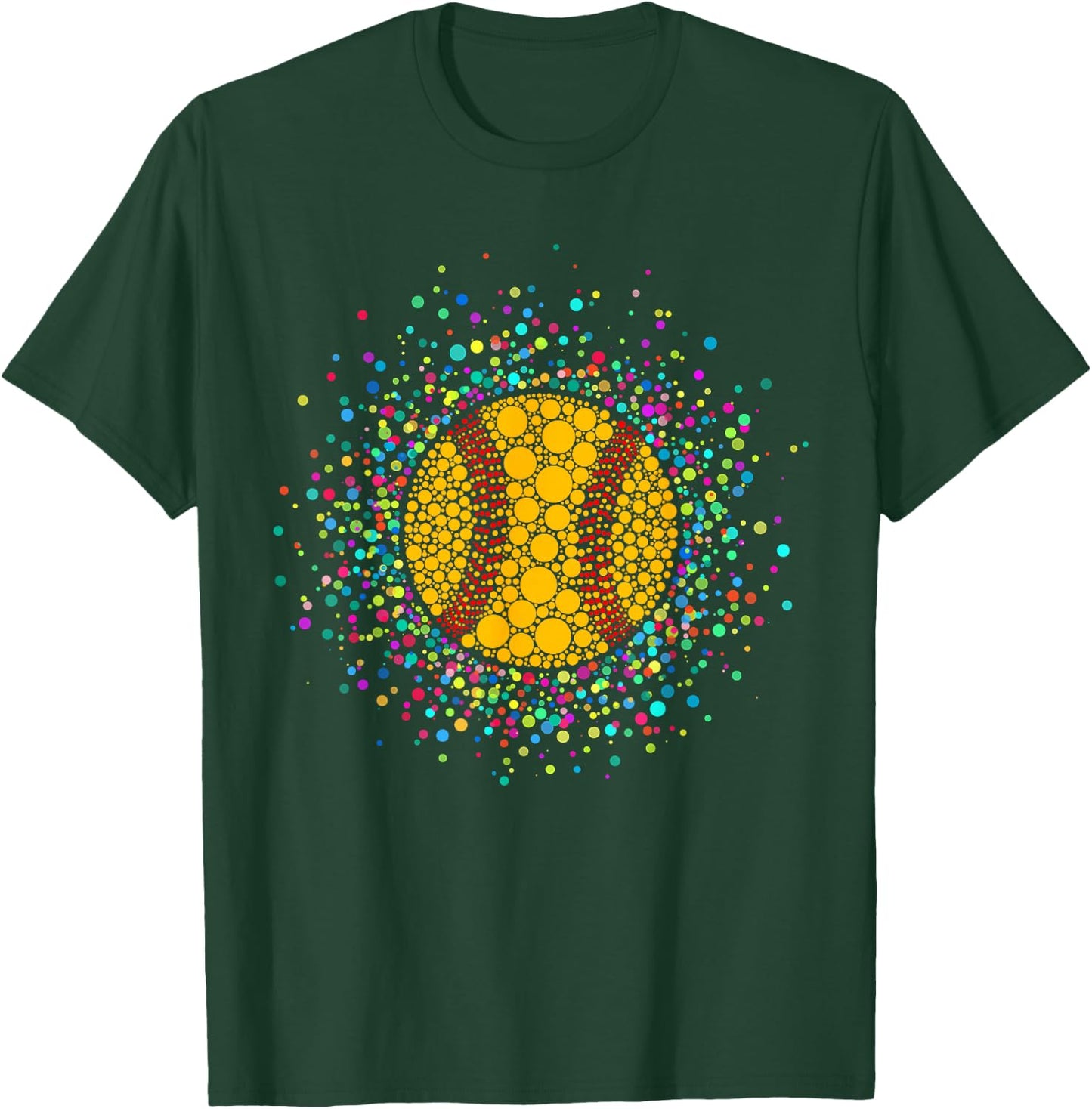 Funny Polka Dots Softball Lover Fan Happy Dot Day Boys Kids T-Shirt - T-Shirt | Forest