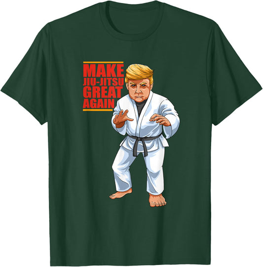BJJ - Brazilian Jiu Jitsu and Grappling Gifts Funny Donald Trump Republican - Jiu-Jitsu and BJJ Gift T-Shirt - T-Shirt | Forest