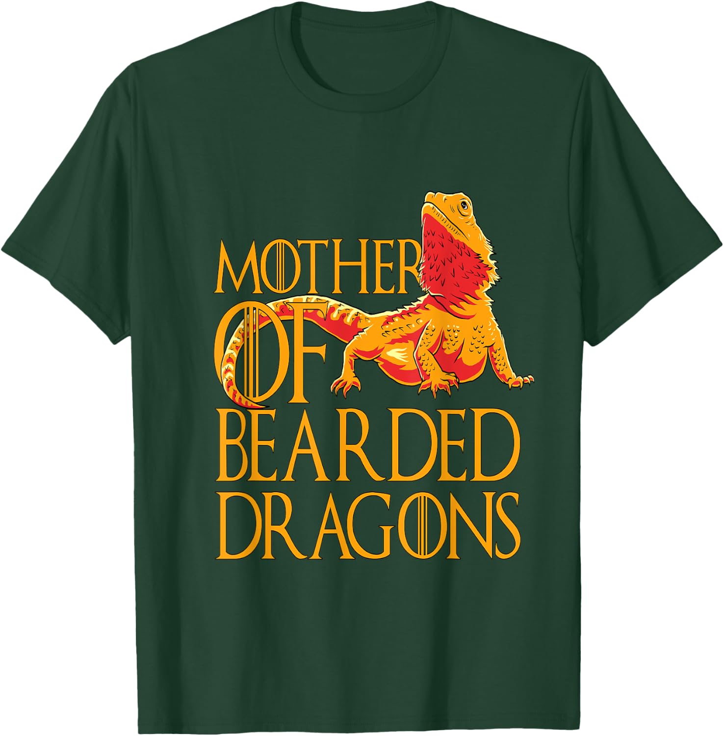 Woman Mother of Bearded Dragons Women Reptile Mom Gift T-Shirt - T-Shirt | Forest