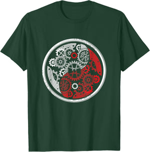 Gear Wheel Wheels Yin And Yang Mechanic Watch Time Gift T-Shirt - T-Shirt | Forest