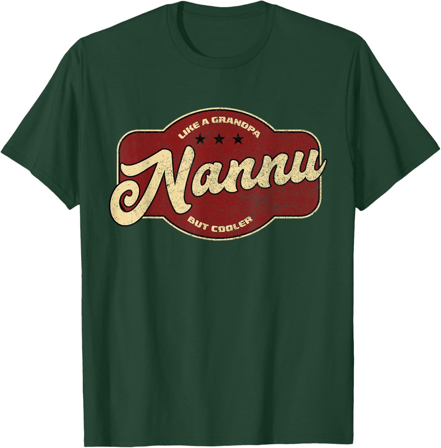 Vintage Nannu Like a Grandpa but Cooler - Maltese Grandpa T-Shirt - T-Shirt | Forest
