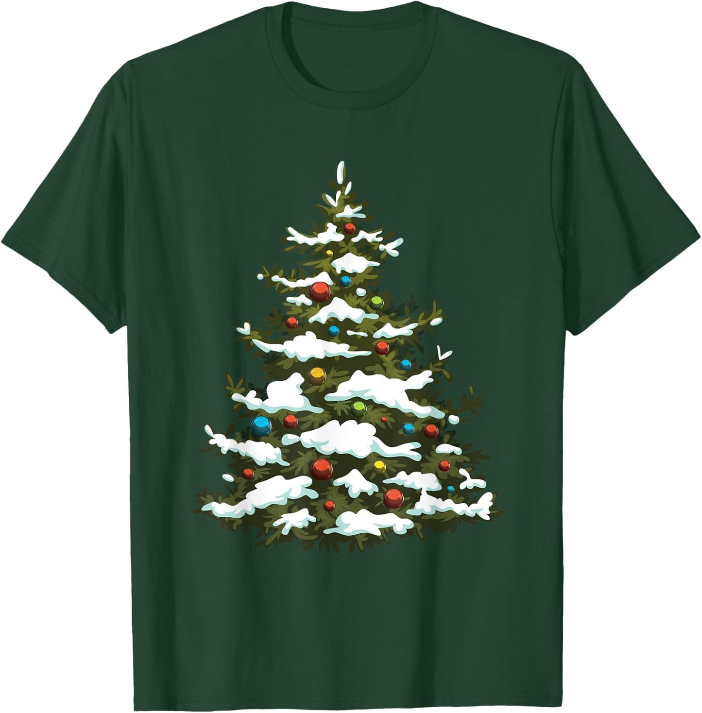 Christmas Tree Pine Snow Winter Holiday Cool X-Mas Gifts T-Shirt - T-Shirt | Forest