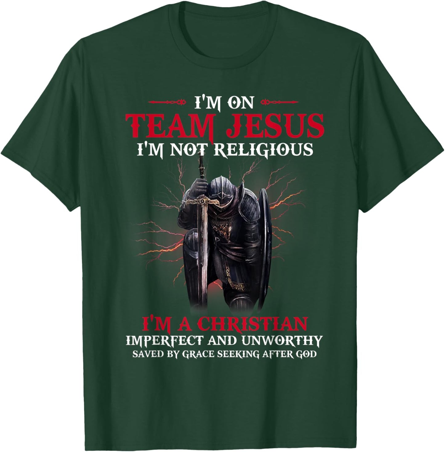 I'm On Team Jesus I'm A Christian T-Shirt - T-Shirt | Forest