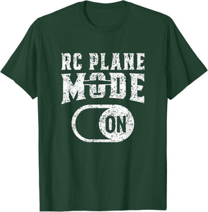Rc Plane Mode On Radio Control Remote Controlled Pilot T-Shirt - T-Shirt | Forest