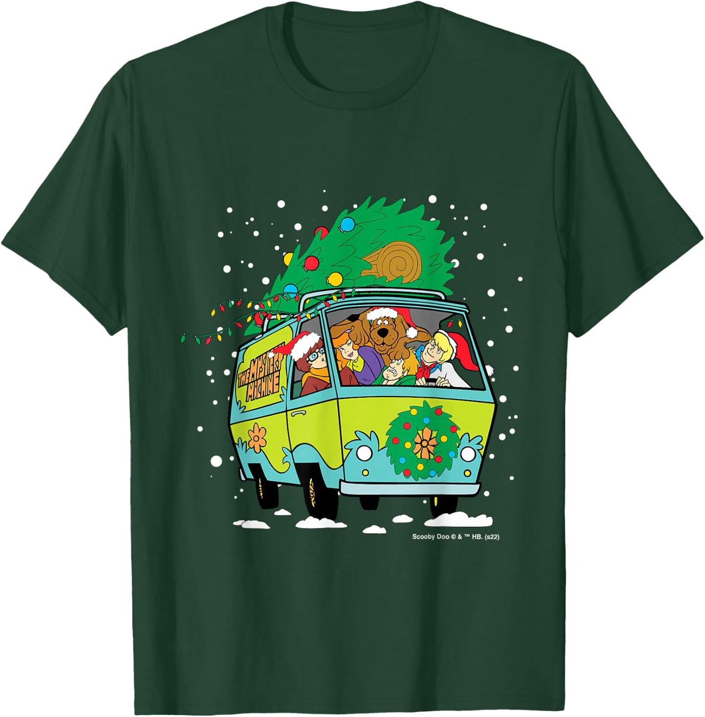 Scooby Doo Christmas Mystery Machine T-Shirt - T-Shirt | Forest