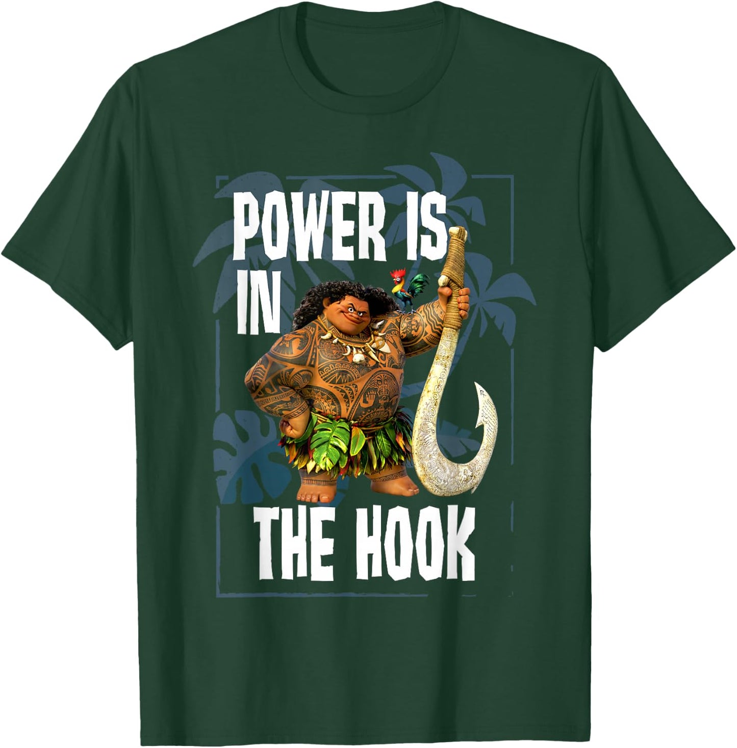 Disney Moana Maui Power Is In The Hook Portrait T-Shirt - T-Shirt | Forest