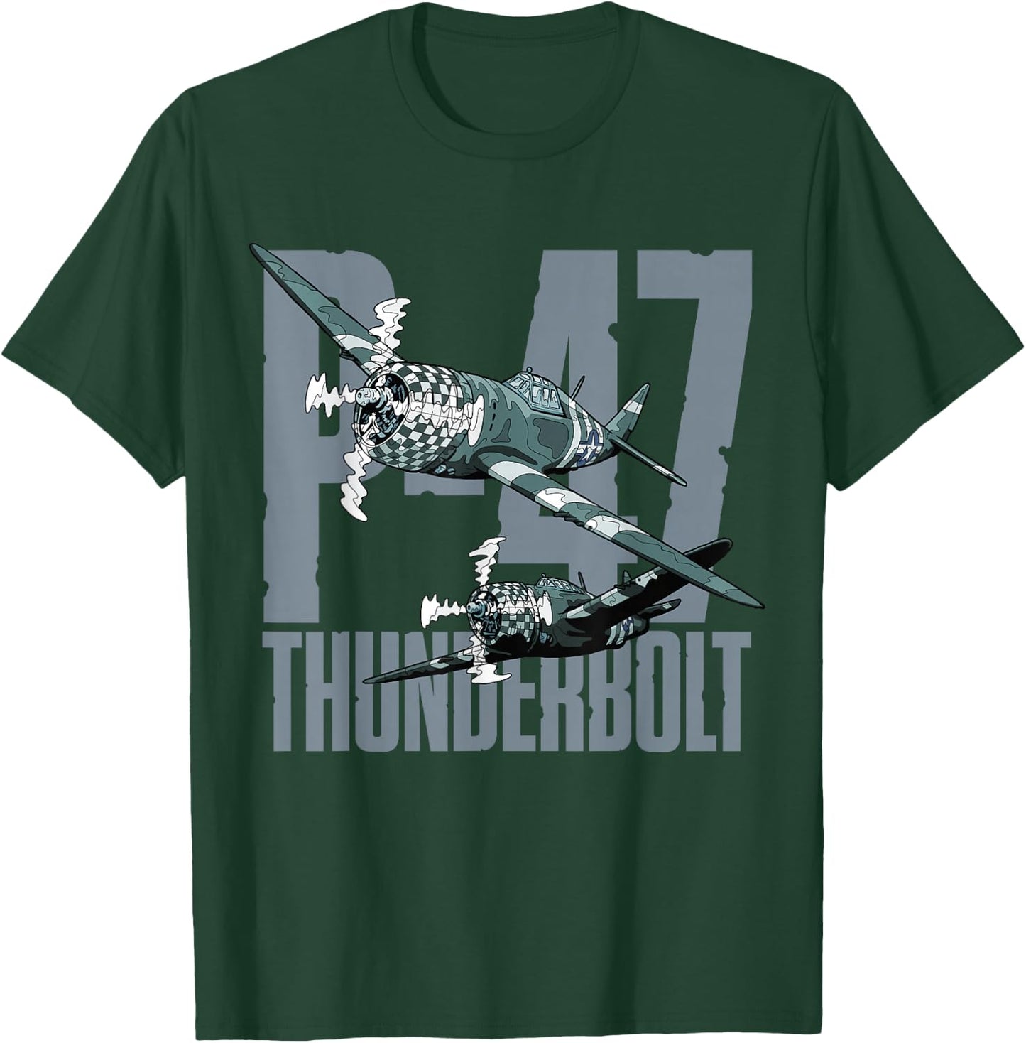 P-47 Thunderbolt "The Jug" WWII History Aircraft Air Force T-Shirt - T-Shirt | Forest
