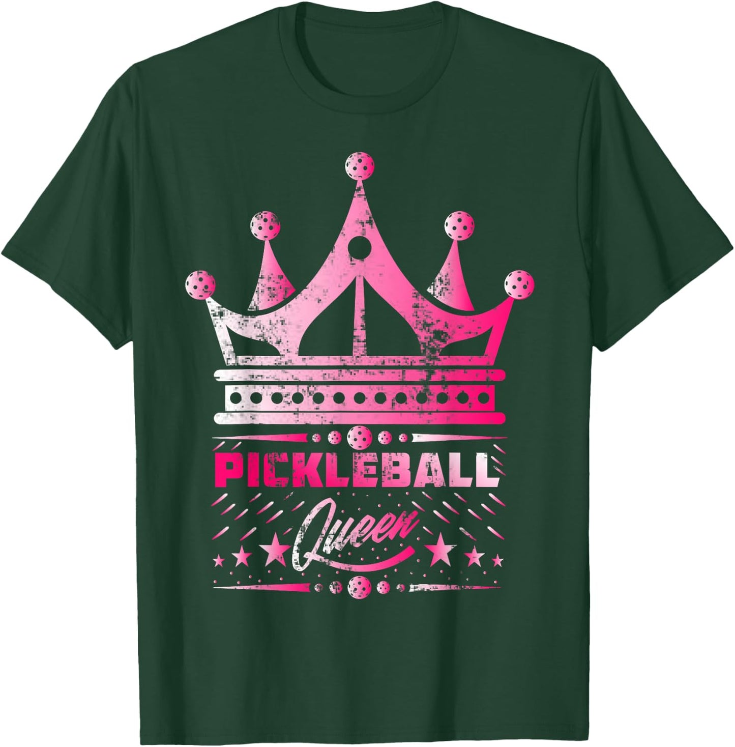 Pickleball Queen Pickleball Player Paddleball T-Shirt - T-Shirt | Forest