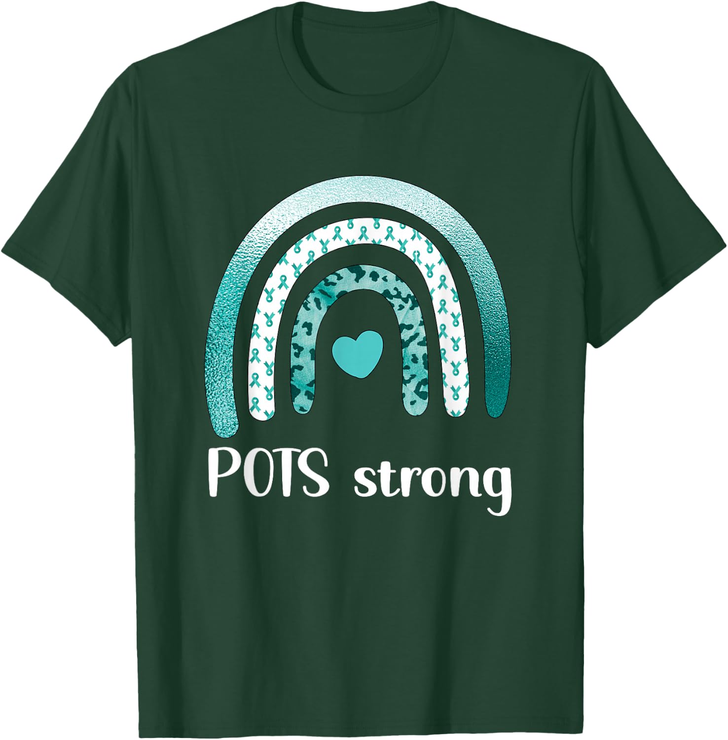 POTS Disease Awareness Month | POTS Warrior POTS Strong Postural Orthostatic Tachycardia Syndrome - -Adults, Black, Small, Short Sleeve T-Shirt - T-Shirt | Forest