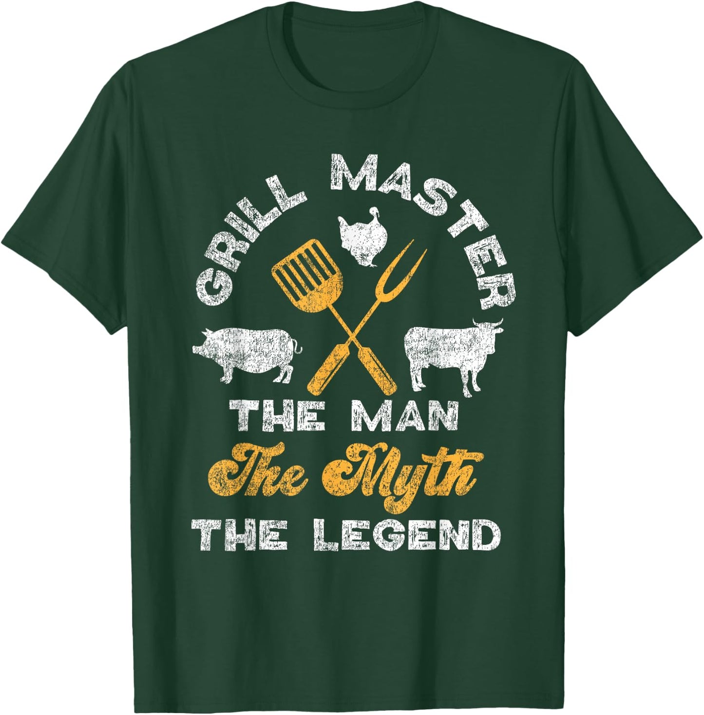 BBQ Smoker Grill Master The Man The Myth The Legend T-Shirt - T-Shirt | Forest